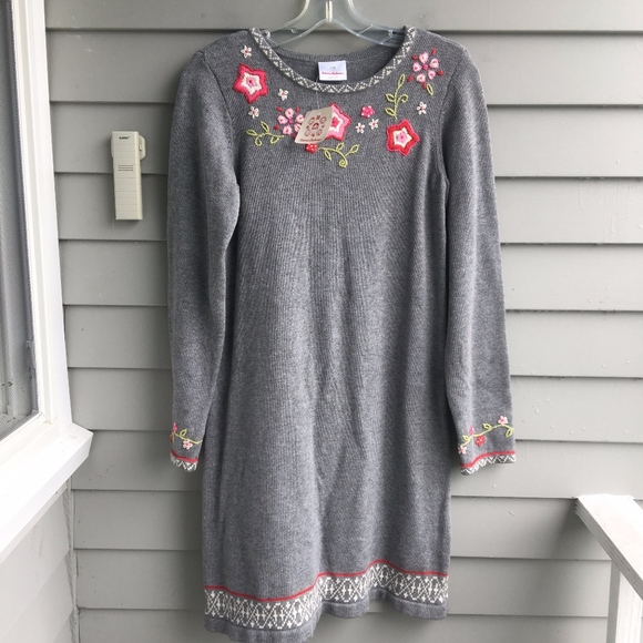 embroidered sweater dress